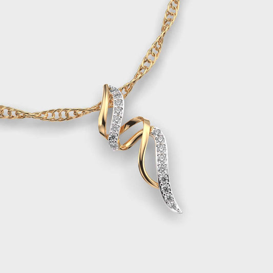Spinny Twirl Lovely Diamond Pendant (Without Chain)