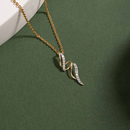 Spinny Twirl Lovely Diamond Pendant (Without Chain)