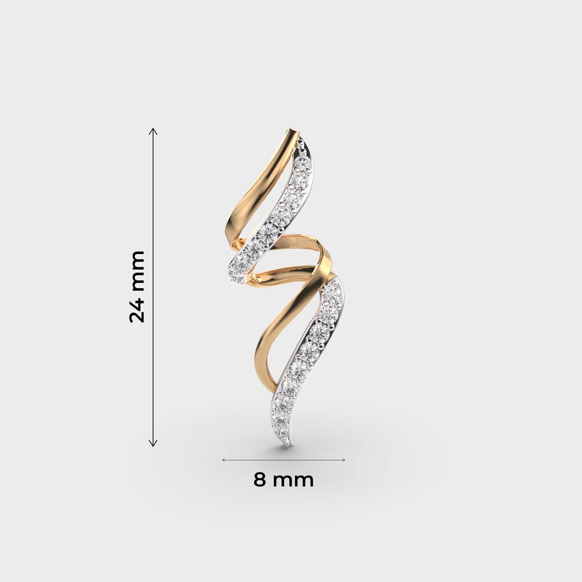 spinny twirl lovely diamond pendant (without chain)