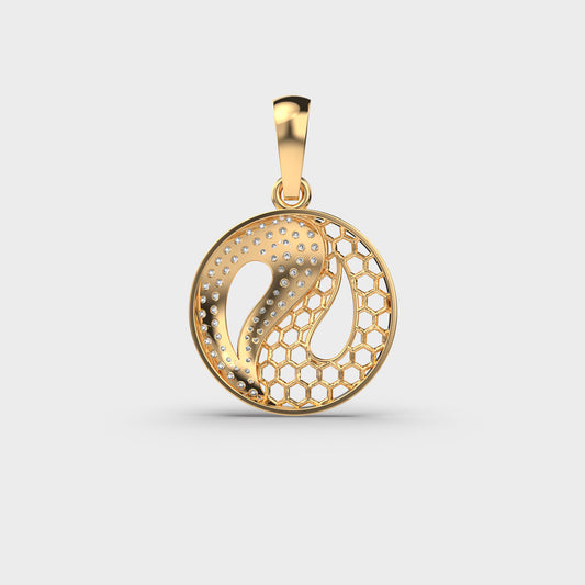 Yin And Yang Diamond Pendant (Without Chain)