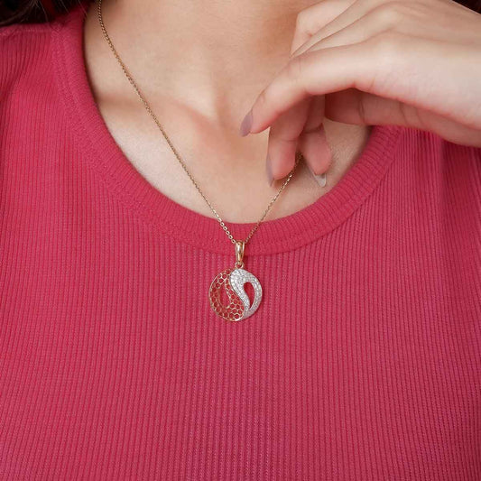 Yin And Yang Diamond Pendant (Without Chain)