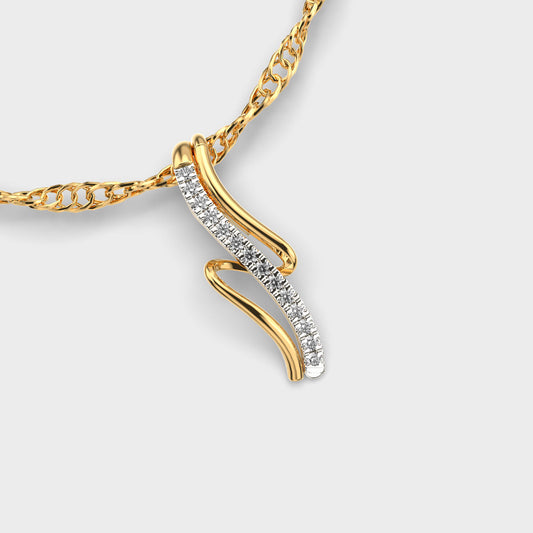 Twirl Diamond Pendant (Without Chain)