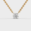 Serene Aeterna Round Diamond Solitaire Link Pendant (With Chain)