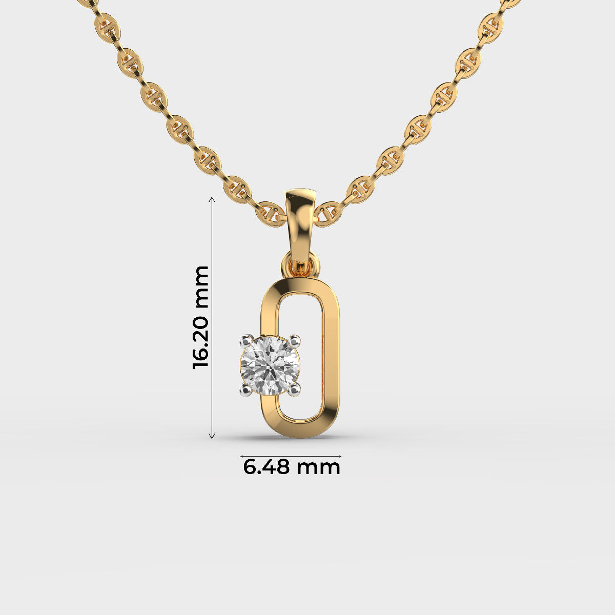 coraline link diamond pendant (without chain)