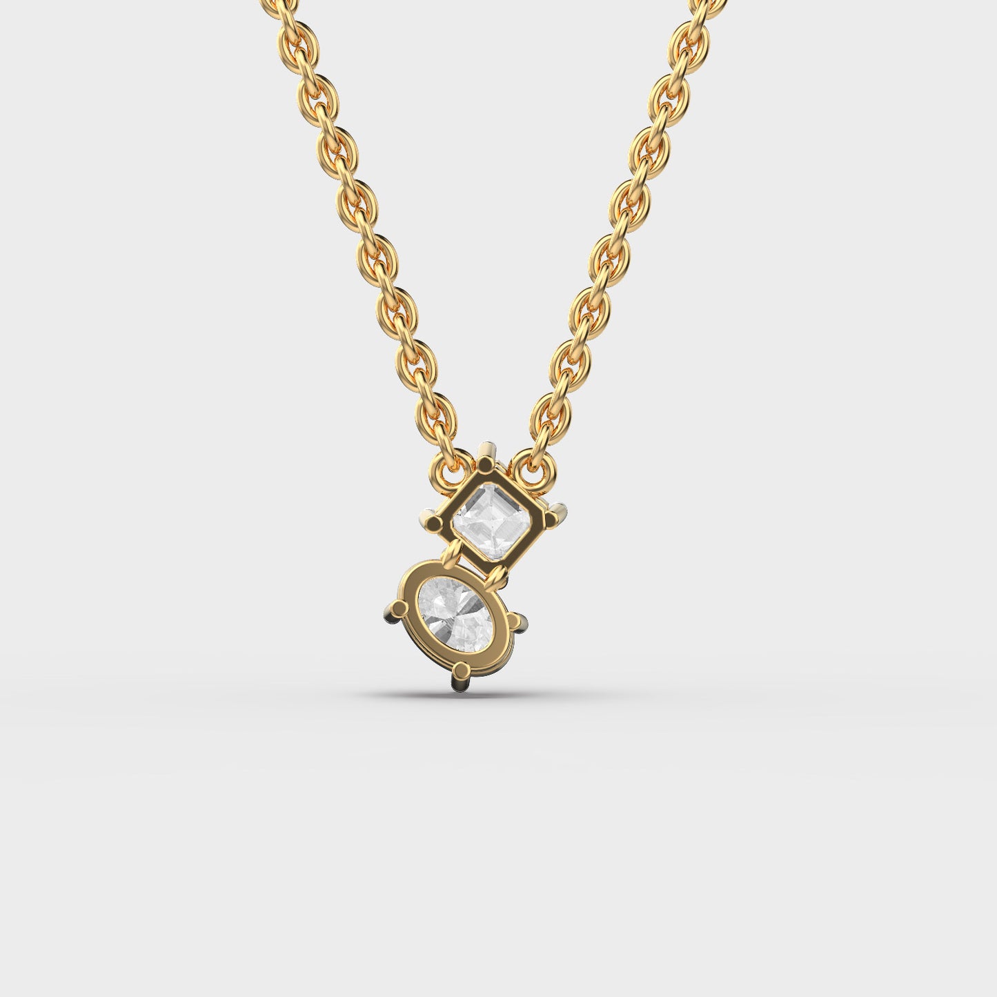 two-stone diamond pendant (with chain)