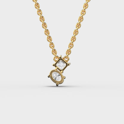 Two-Stone Diamond Pendant (With Chain)