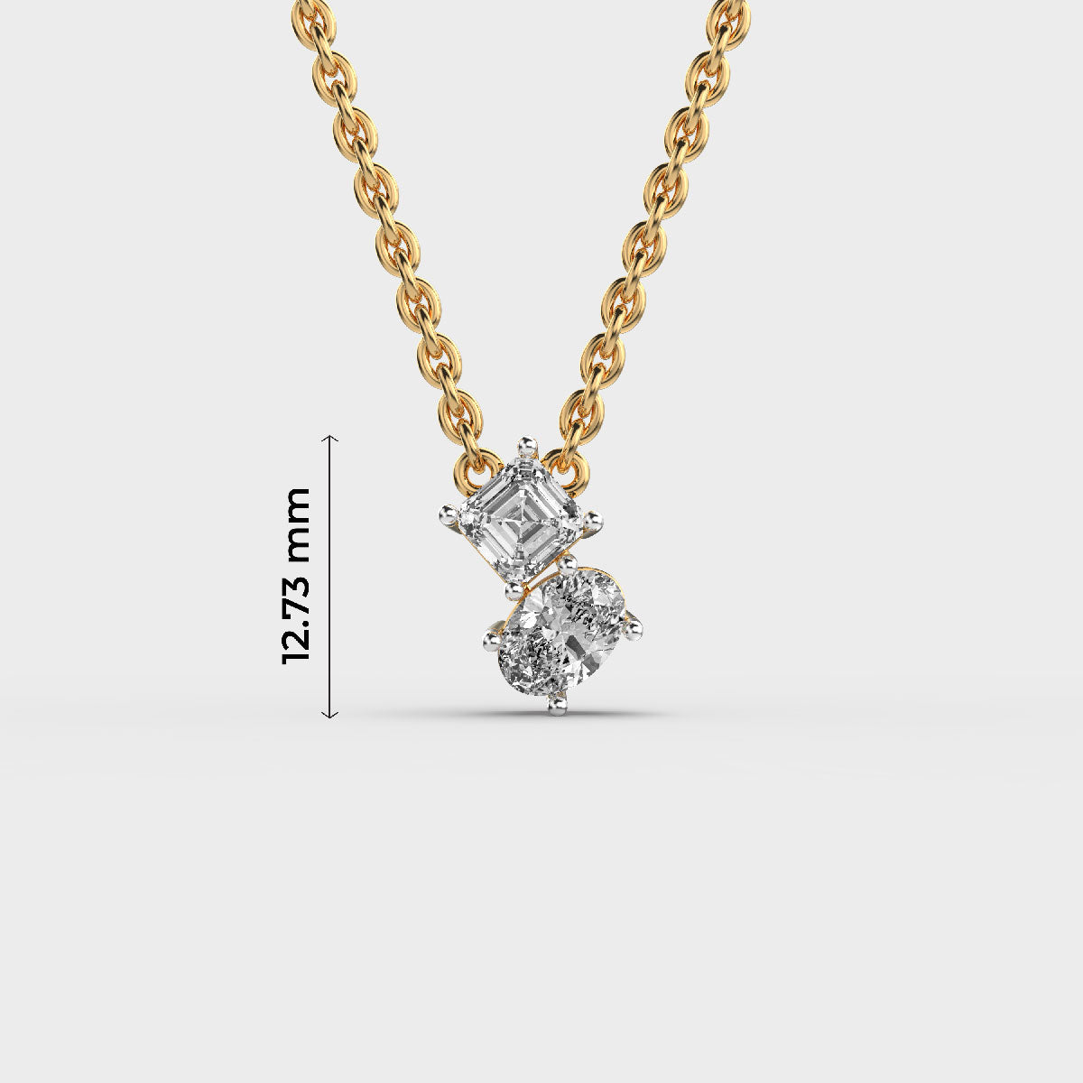 two-stone diamond pendant (with chain)