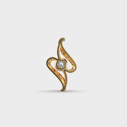 Twisted Style Round Diamond Pendant (Without Chain)