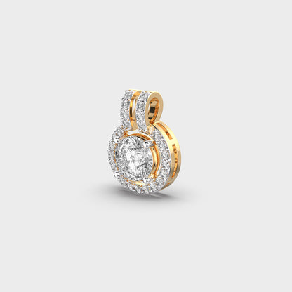 Classic Orbit Padma Cut Diamond Pendant (Without Chain)