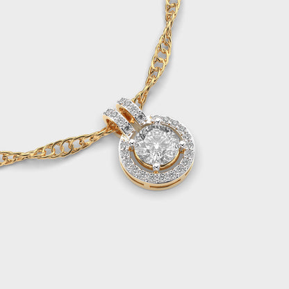 Classic Orbit Padma Cut Diamond Pendant (Without Chain)