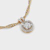 Classic Orbit Padma Cut Diamond Pendant (Without Chain)