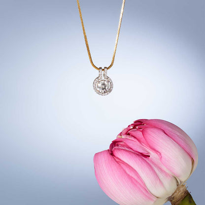 Classic Orbit Padma Cut Diamond Pendant (Without Chain)