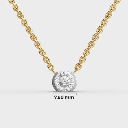 Minimalist Padma Cut Diamond Solitaire Pendant (With Chain)