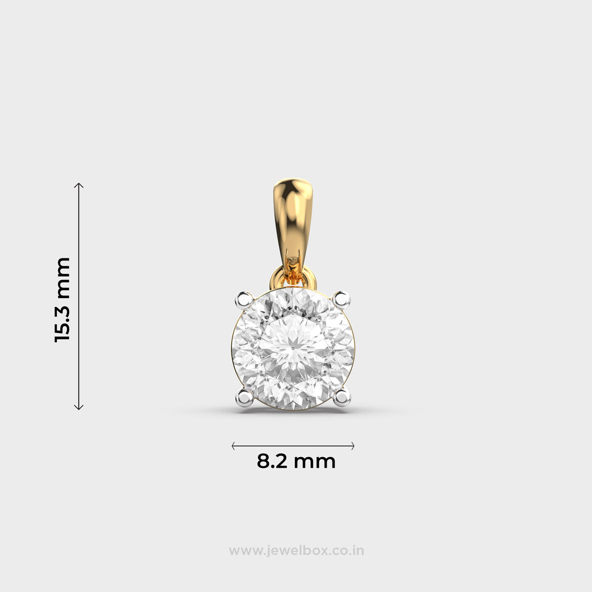 Serenelle Padma Cut Diamond Solitaire Pendant (Without Chain)