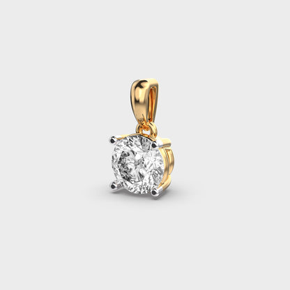 Serenelle Padma Cut Diamond Solitaire Pendant (Without Chain)
