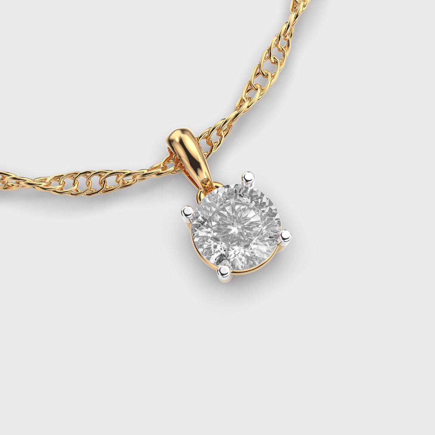 serenelle padma cut diamond solitaire pendant (without chain)
