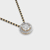 Brilliant Padma Cut Diamond Halo Mangalsutra Pendant (With Chain)