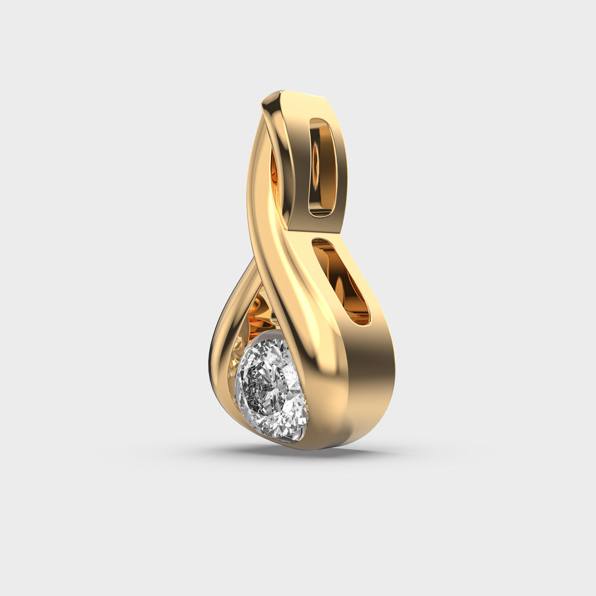 Kamalya Padma Cut Diamond Pendant (Without Chain)