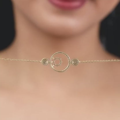 Gold Circular Magic Diamond Bracelet