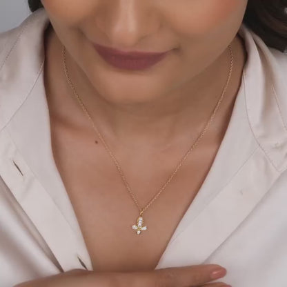 Gold Flawless Flower Diamond Pendant