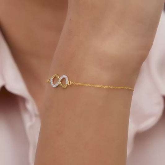 Gold Infinity Magic Diamond Bracelet