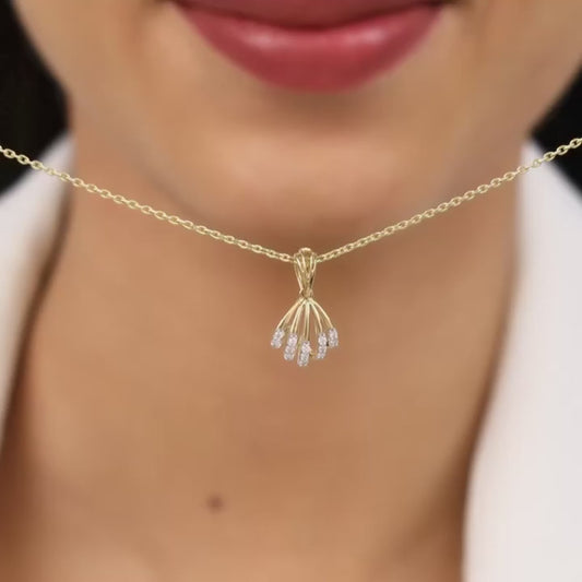 Gold Halcyon Diamond Pendant