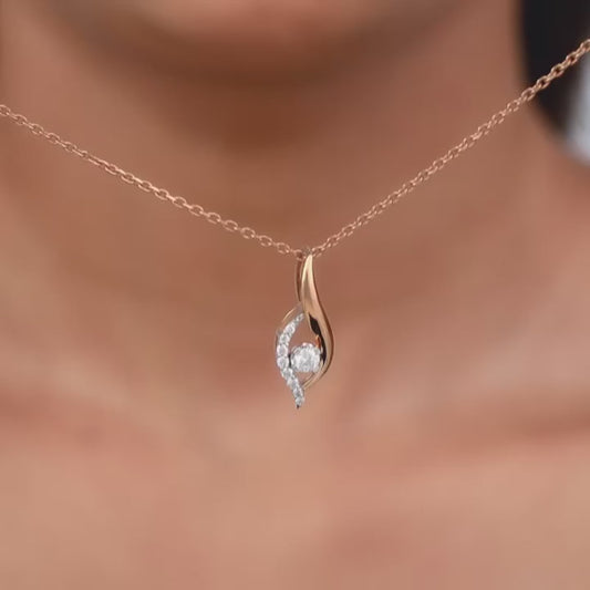 Rose Gold Gaze Diamond Pendant
