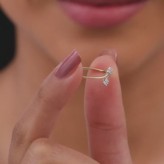 Gold Floral Tango Diamond Ring