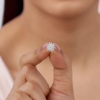 Gold Garden Bloom Diamond Studs