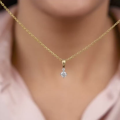 Gold Captivating Diamond Pendant