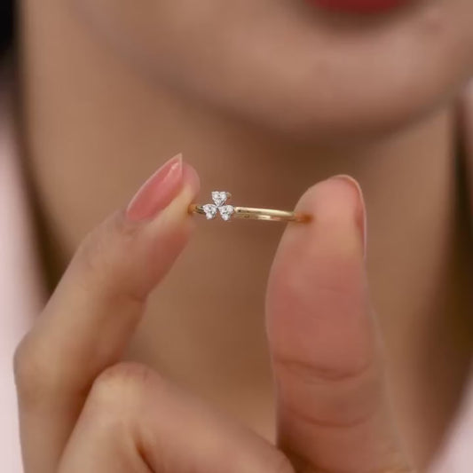 Gold Bloom Diamond Ring