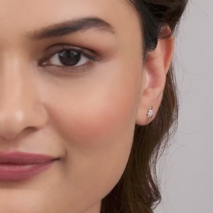 Gold Floral Impressions Diamond Earrings